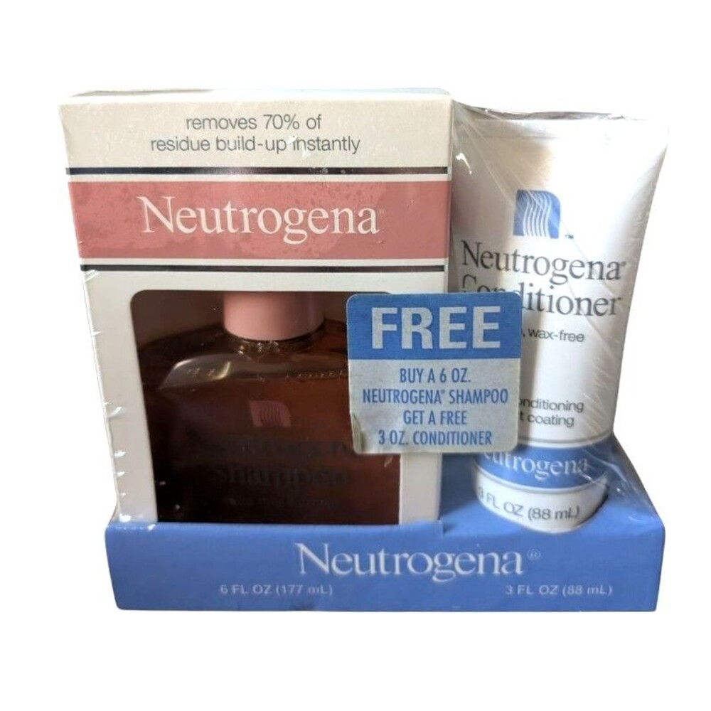 Vintage Neutrogena Shampoo Extra Mild 6 Fl Oz 1990 With Conditioner Sealed RARE